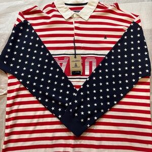 Chubbies Men's Legacy Freedom Ring USA Rugby Shirt July 4th Size S New with Tags